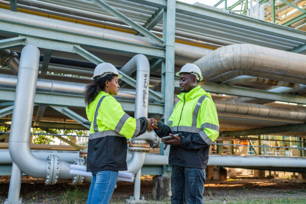 istock Young mechanical engineer working and inspection gas pipeline system. 2167999339