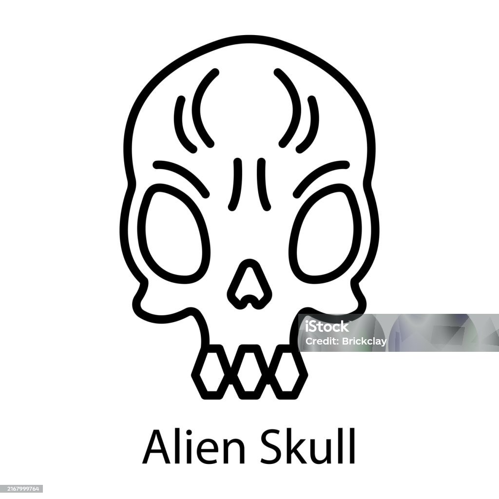 Alien Skull Stock Illustration - Download Image Now - Alien, Animal ...