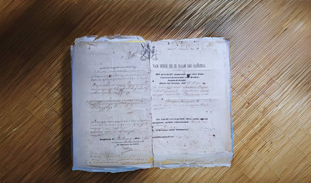 An ancient document from 1890, a lease letter with the old Dutch spelling