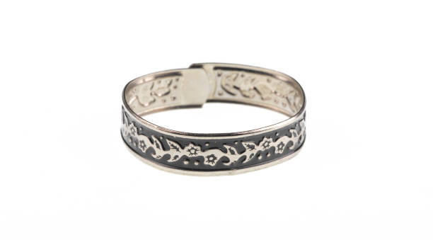 istock ancient jewelry silver ring isolated on white background 2168011295