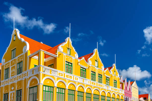 istock Colourful Colonial Dutch Facade, Willemstad, Curacao 2168012095