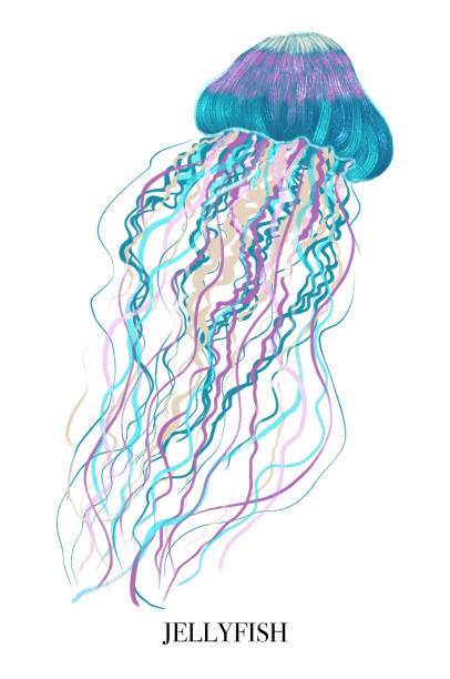istock Seamless pattern. Intricate Underwater Fantasy: A vibrant and whimsical example of marine life featuring jellyfish in a colorful and artistic underwater world. Perfect for design templates, wallpaper, wrapping, fabric and textile. 2168018395