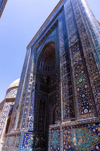 istock The blue and white building has a blue archway 2168024205