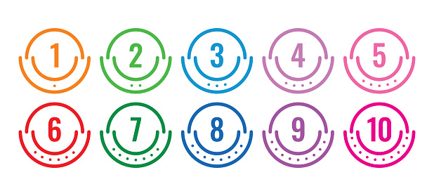 Ten Consecutive Numbers Ten Step Numbers Colored Consecutive Numbers Initial Numbers Stock ...