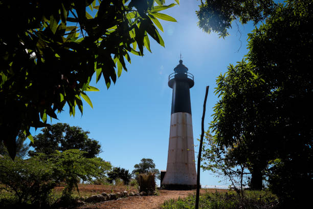 South China Sea seashore-Lighthouse.\nSanya City, Hainan Province,South China Sea seashore,\nThe \