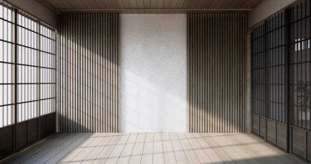 istock Modern japan room wooden floor on wall design. 2168033917