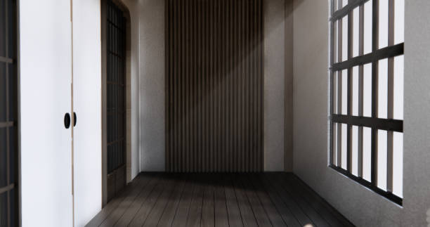 istock Modern japan room wooden floor on wall design. 2168034127