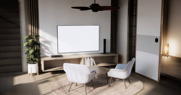 istock Cabinet wall in living room interior modern minimalist style. 2168034134