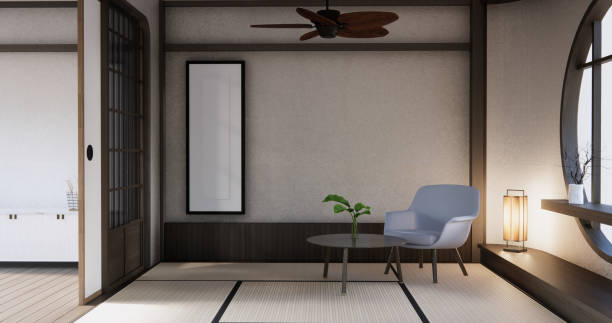istock Sofa armchair on Living room empty japanese style. 2168034211