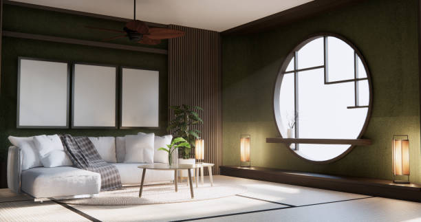istock Sofa armchair on Living room empty japanese style. 2168034267