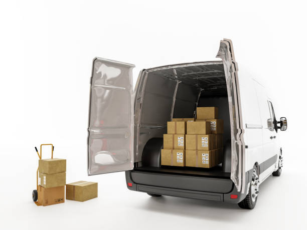 istock Delivery van full of shipping packages 2168034723