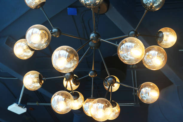 istock Hanging light bulb industrial style. 2168041983