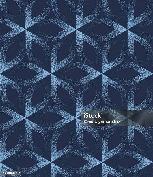 Repeating Abstract Blue Pattern Vector Repeating Pattern Of Geometric Shapes Dark Blue Abstraction ...