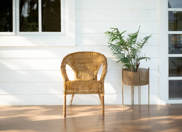 istock Wooden chairs for relaxing in the resort 2168045356