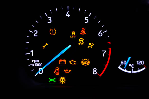istock Alert-Filled Car Dashboard in Vivid Detail 2168049157