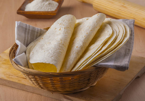 istock Homemade Mexican corn tortillas in a basket 2168052782
