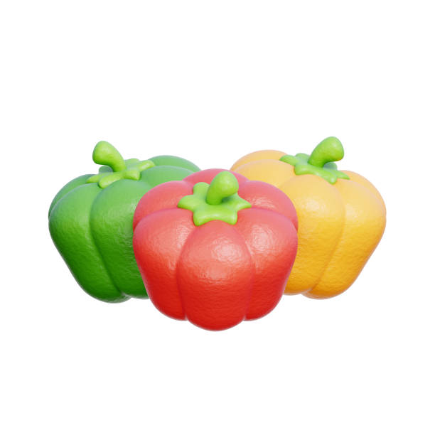 istock Capsicum, Healthy Vegetables And Herbs, 3D rendering. 2168056019