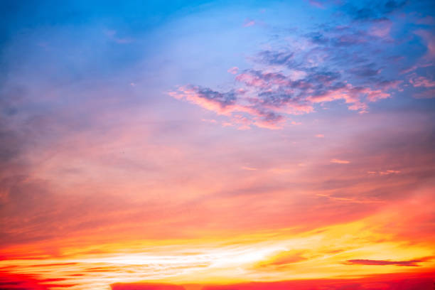 istock Beautiful , luxury soft gradient orange gold clouds and sunlight on the blue sky perfect for the background, take in everning,Twilight, Large size, high definition landscape photo 2168056103