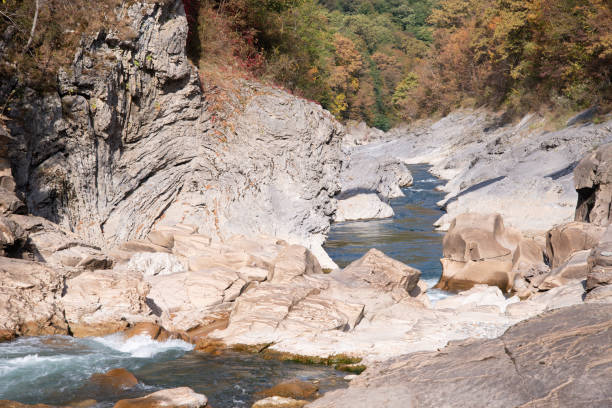 istock Beautiful small canyon and autumn forest. 2168057579