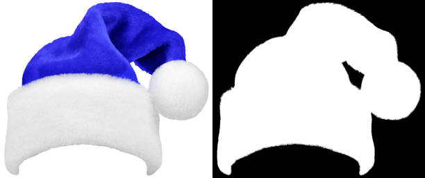 istock Santa Claus blue cap isolated on white 2168063425