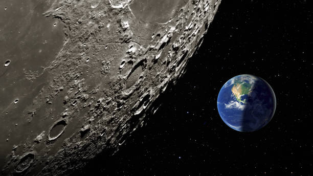 istock The Earth as Seen from the Surface of the Moon 2168068340