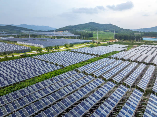 istock Solar power station in the agricultural field 2168073126