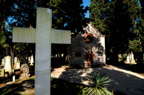the naval cemetery in pula,istria,croatia is a military cemetery
