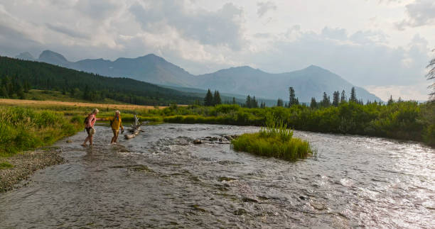 istock Mature couple explore river together 2168083223