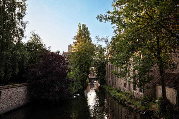 istock Peaceful Waterway in Medieval Bruges - Belgium 2168083507