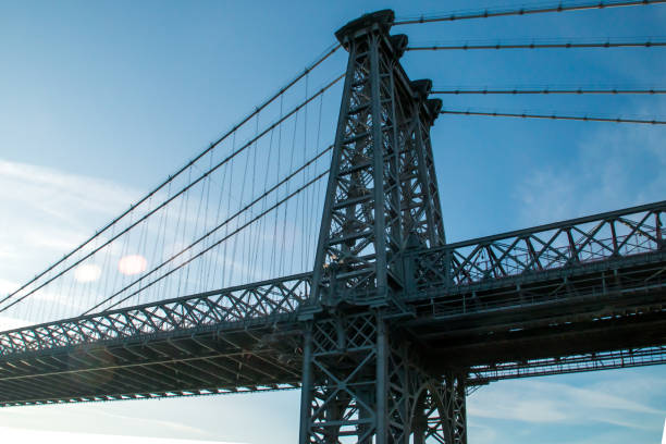 istock Silhouette and structure of the Williamsburg Bridge at sunrise. 2168083782