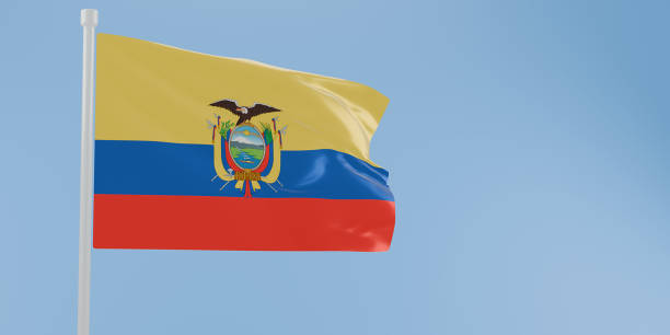 istock Ecuador flag of silk-3D illustration. 3d render. 2168090150