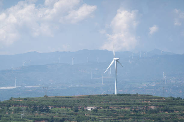 wind turbine on moutain