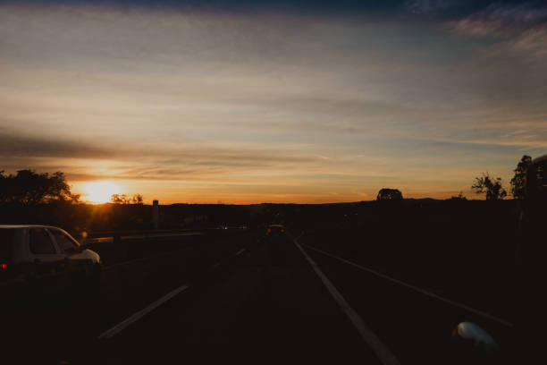 beautiful dusk landscape on the horizon