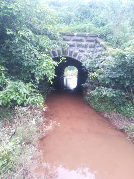 The canal view with the old bridge