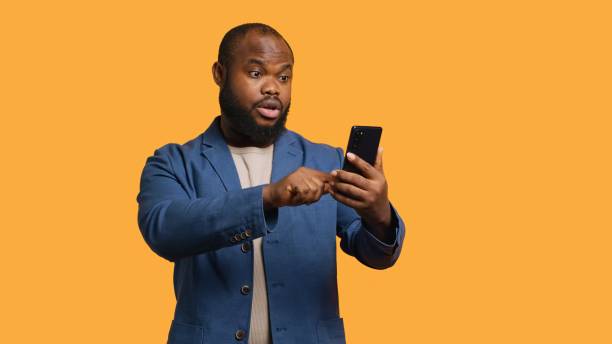 istock Friendly person waving hand, saluting mate during internet video call 2168096391