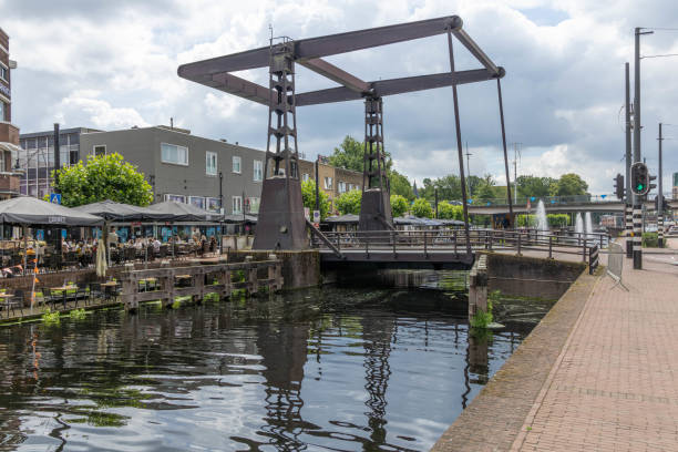 Helmond, the Netherlands. 30 June 2024. Veestraatbrug drawbridge in the center of Helmond. The bridge was blown up twice during World War II