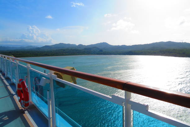 istock Cruise Ship Deck with Dominican Republic in the Background 2168097177