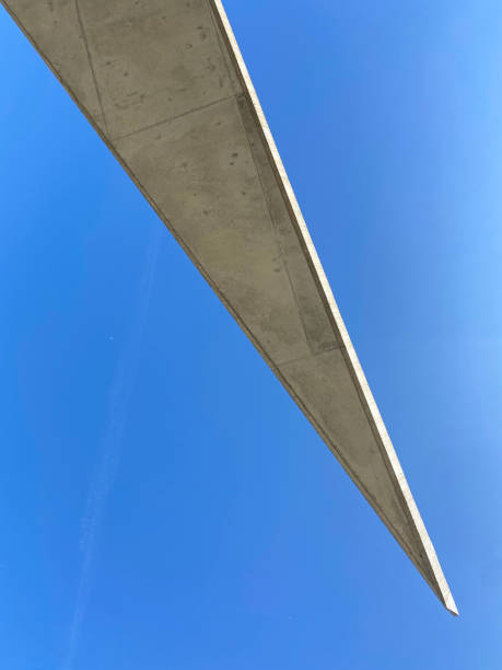 istock Building exterior againsts blue sky. The atchitect is Zaha Hadid's. 2168098804