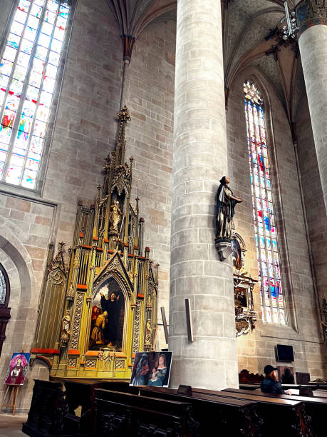 istock Interior view of a catholic church 2168106572