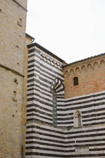 Medieval buildings, Bike packing from Volterra crossing through the countryside to San Gimignano, Tuscany