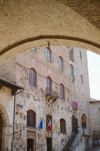 View of San Gimignano palace - Italy - world heritage site