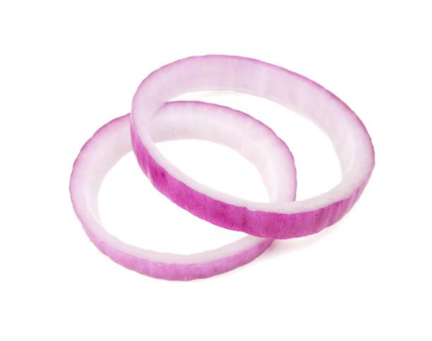 istock Sliced red onion on white background 2168120250