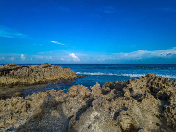 istock Rocky Beach Sunset at Playa Gaviota, Cancun 2168120834