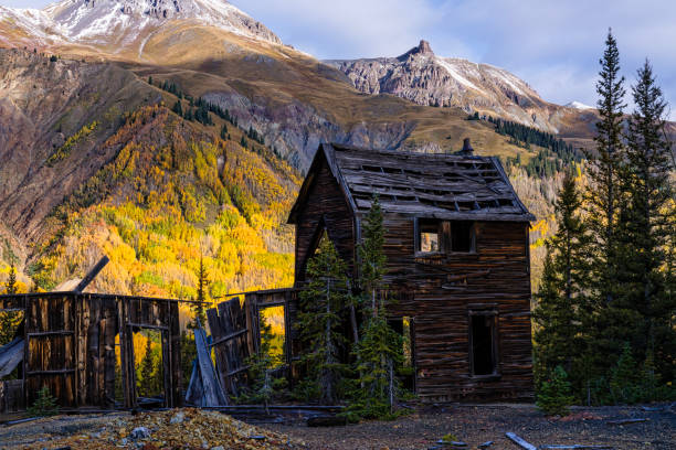 istock Old Mining Cabins in the San Juan Mountains During Fall Colors 2168121549