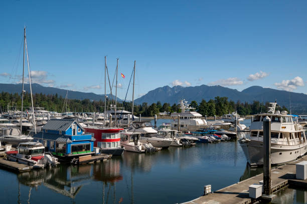 Marina and mountains, Vancouver, British Columbia