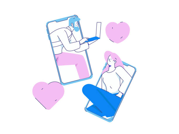 istock Happy Valentine's Day flat character vector concept business hand drawn illustration 2168123316