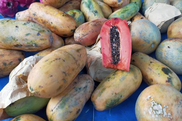 istock papaya fruit displayed in a fruit shop 2168124122