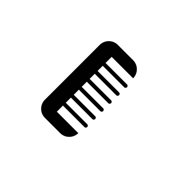 Comb icon vector design templates simple and modern Comb icon vector design templates simple and modern concept comb black and white vector clip art stock illustrations