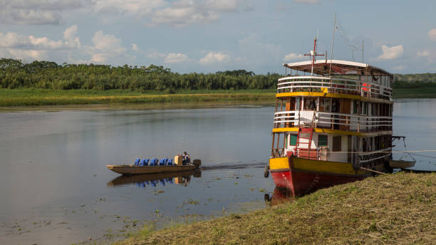 istock Motorboat and Riverboat in Pacaya Samiria 2168125528