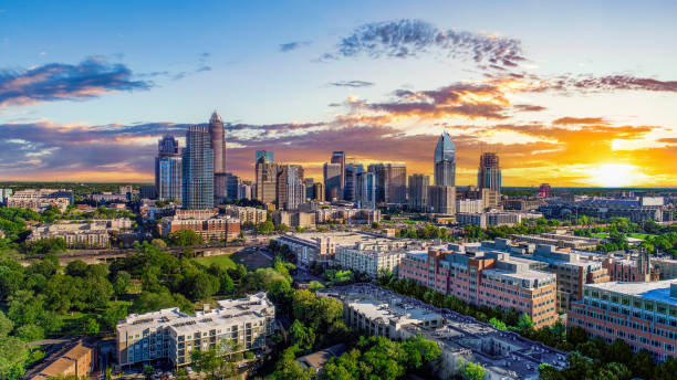 istock Charlotte North Carolina Downtown Drone Skyline Aerial 2168127476